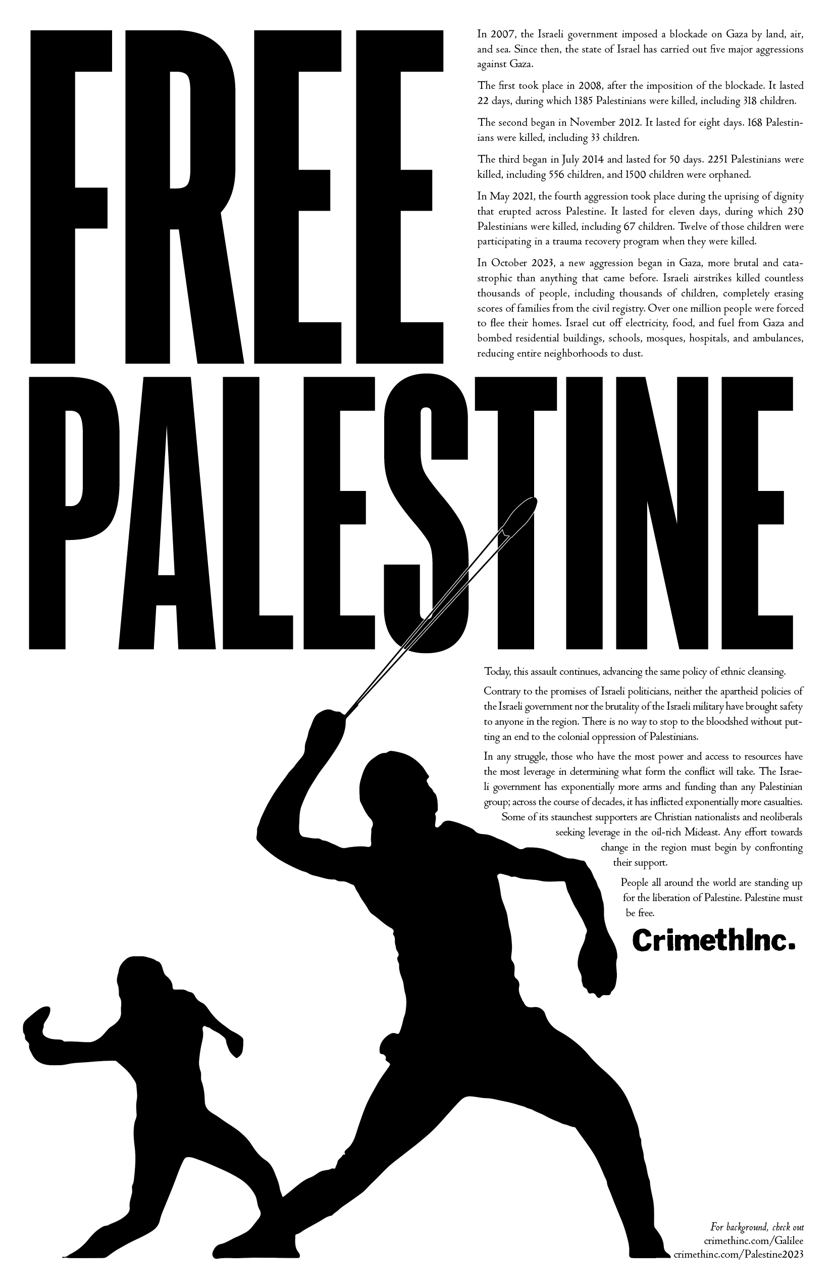 Photo of ‘Free Palestine’ front side